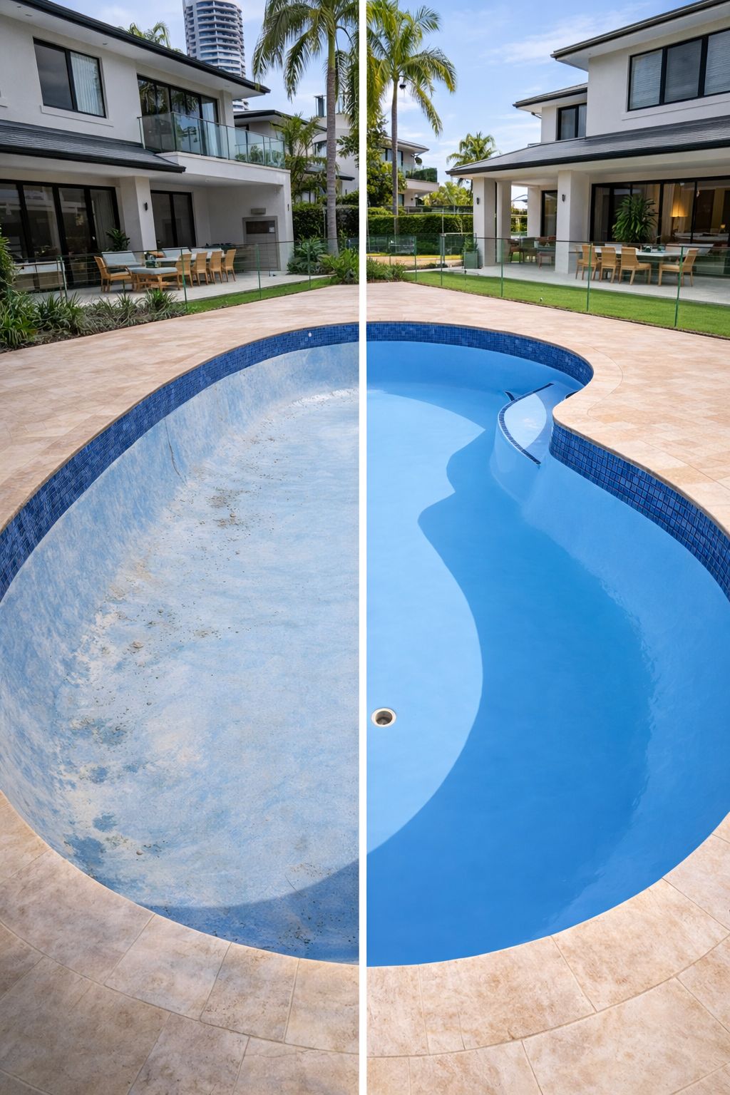 Epoxy pool painting Gold Coast β LuxaPool 3-coat application